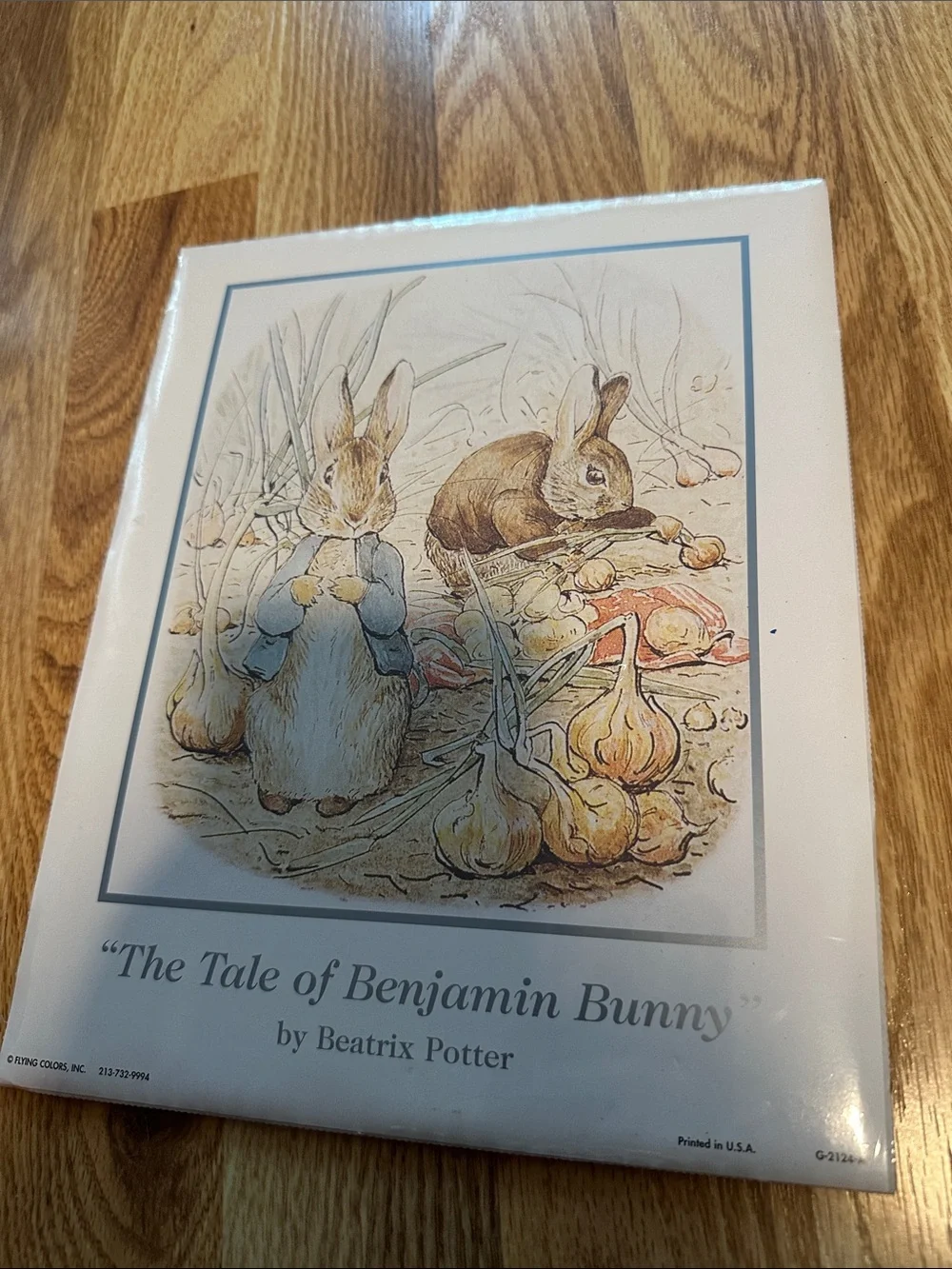 'The Tale of Benjamin Bunny' Wall Art - Cream & Blue